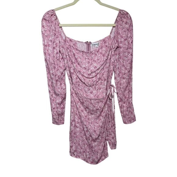 Reformation Rosalie Pink Floral Mini Dress Sz. 2 - Picture 5 of 9
